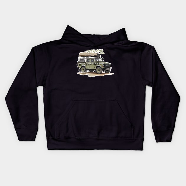 Overland Defender 110 Kids Hoodie by ferdianes